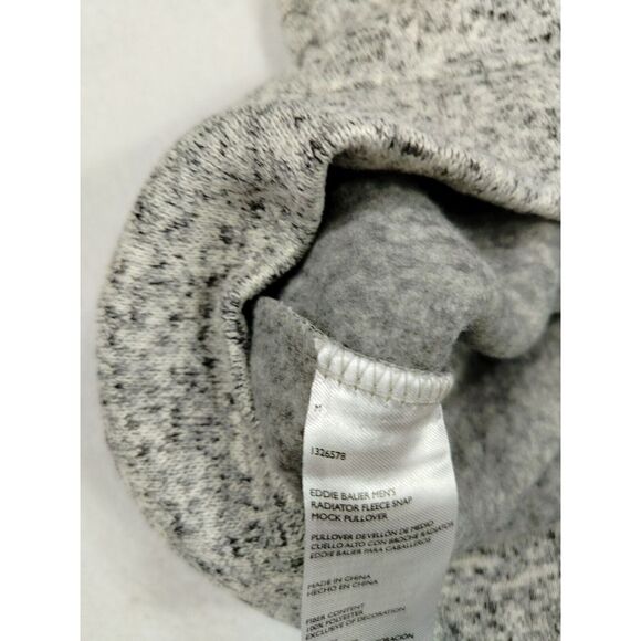 Eddie Bauer Radiator Fleece Mens Medium Gray Gorpcore Outdoors Snap Front Hiking - Picture 6 of 14